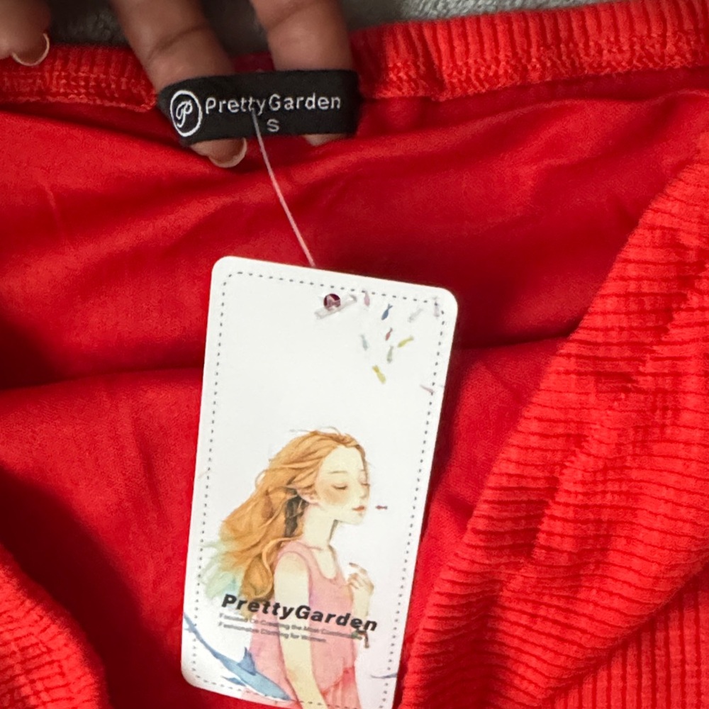 Vibrant Strapless Red Dress by PrettyGarden - Picture 2 of 3